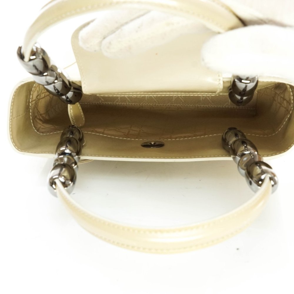 Authentic Christian Dior Hand Bag Enamel - Picture 7 of 14